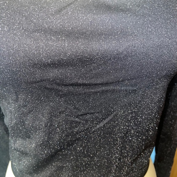 All in Motion XXL Black Sparkle Crop Top Long Sleeve Square Neck Activewear - Picture 7 of 8